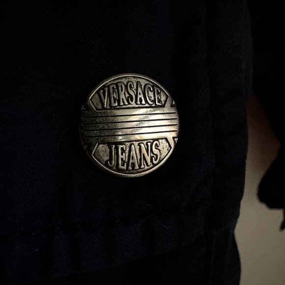 Versace Jeans Navy Blue Cotton Casual Jacket L - Picture 10 of 16